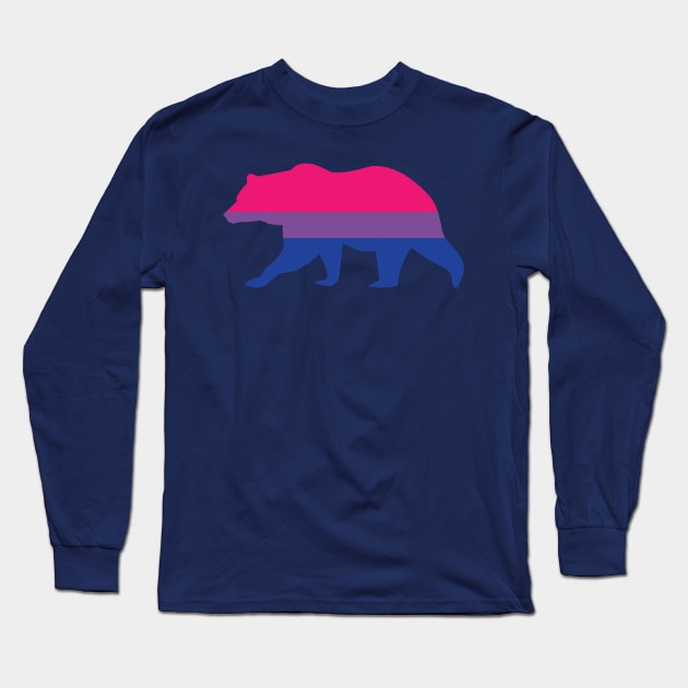 Pride Animals- Bisexual Bear Long Sleeve T-Shirt by HeckHound